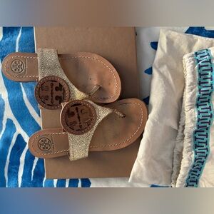 Tory Burch gold sandals